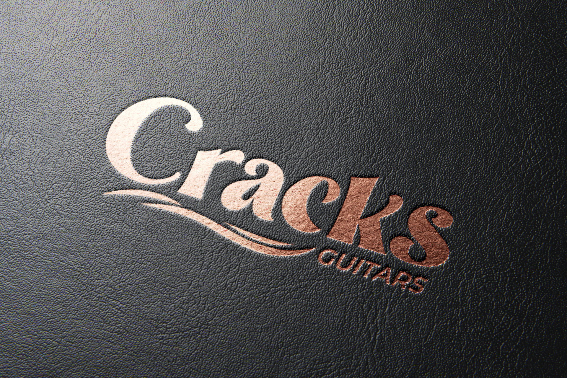 logo Cracks Guitars impression métalique sur housse de guitare