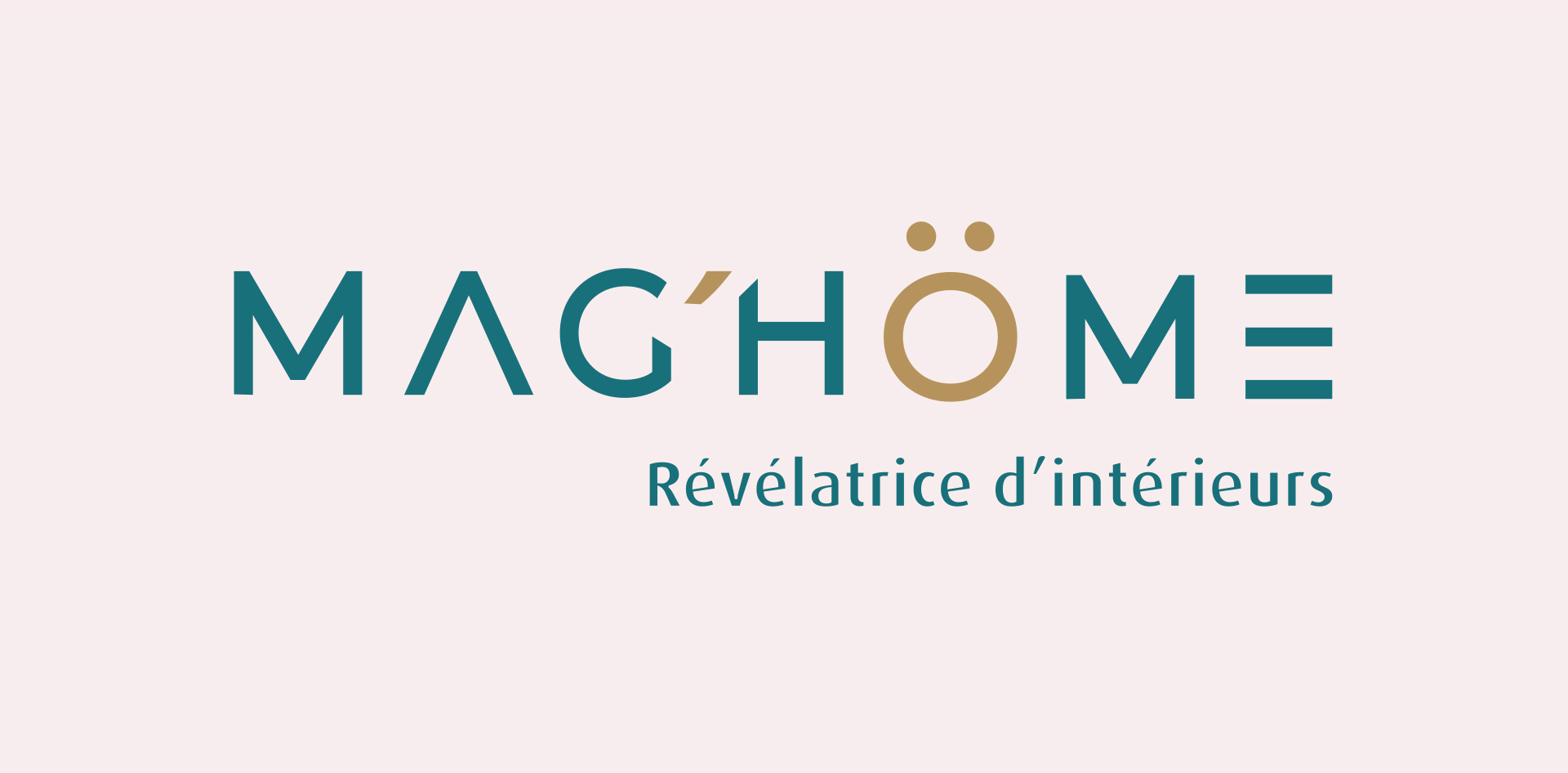 Logo Maghome cartouche rose
